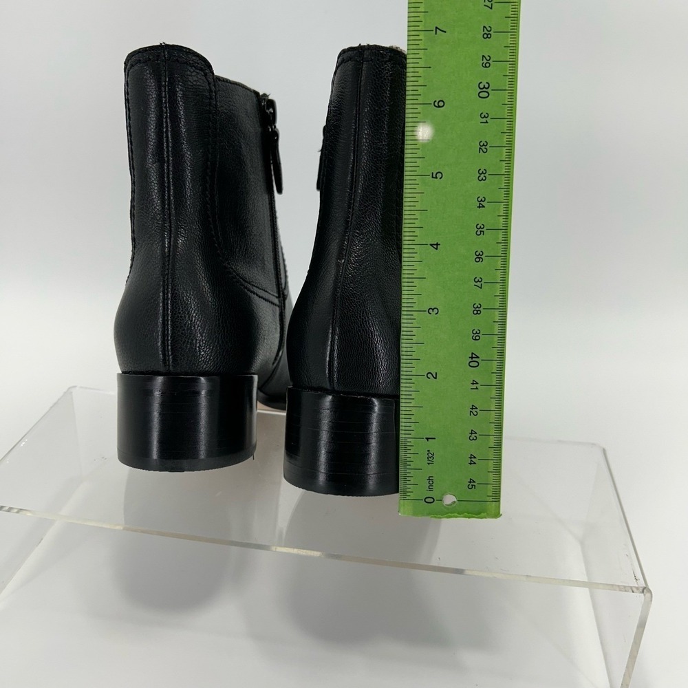 Cole Haan Size 9.5 Black Leather Pointed Block Heel Ankle Boots NEW Naia $180 - Picture 5 of 14